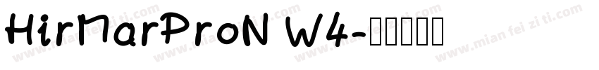HirMarProN W4字体转换